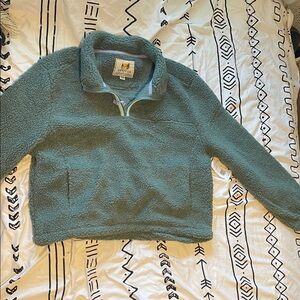 Women's Green Sherpa Jacket